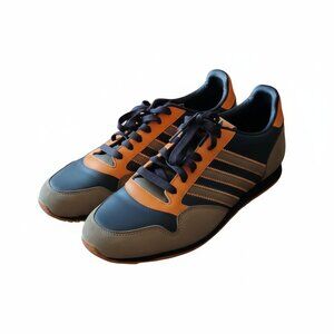 Adidas ZXZ+ Retro Running Sneakers Dark Brown & Tan with Orange accents Size 9.5
